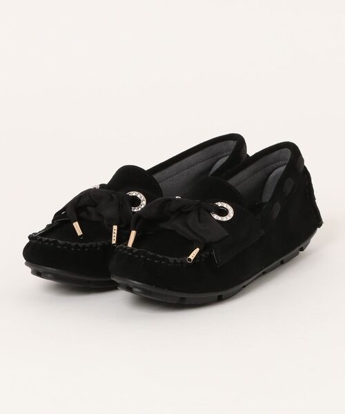 LANVIN en Bleu(ランバンオンブルー)の「リボンモチーフドライビングシューズ(モカシン/デッキシューズ・レディース・ブラック系その他/ベージュ/サンドベージュ/ブラック・22.5cm/23.0cm/23.5cm/24.0cm/24.5cm/22.0cm)」の2枚目の写真