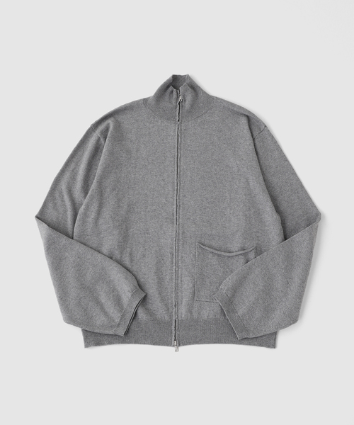 MATSUFUJI（マツフジ）の「MATSUFUJI / マツフジ ZIP UP KNIT JACKET（ニット/セーター・メンズ・チャコールグレー/ブラック/オレンジ・3/2）」の2枚目の写真