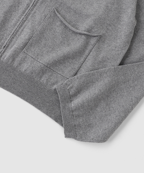 MATSUFUJI（マツフジ）の「MATSUFUJI / マツフジ ZIP UP KNIT JACKET（ニット/セーター・メンズ・チャコールグレー/ブラック/オレンジ・3/2）」の7枚目の写真