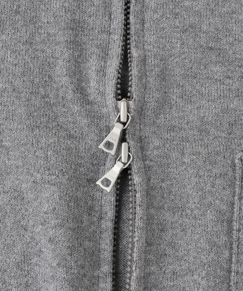 MATSUFUJI（マツフジ）の「MATSUFUJI / マツフジ ZIP UP KNIT JACKET（ニット/セーター・メンズ・チャコールグレー/ブラック/オレンジ・3/2）」の8枚目の写真