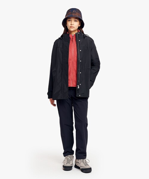 AIGLE(エーグル)の「GORE-TEX ゴアテックス 防風 防水 透湿 2レイヤー アジャスタブルウエストフーデッドジャケット T-KIT フード着脱可(マウンテンパーカー・レディース・ブラック/セージグリーン/ホワイト・38/36/42/40)」の12枚目の写真
