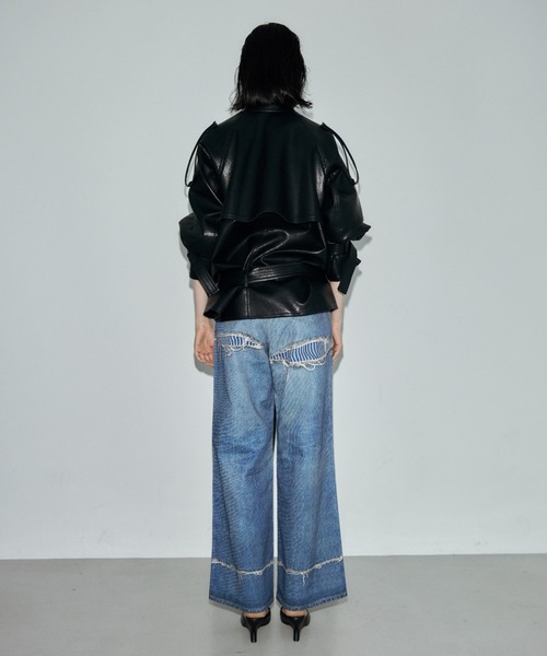 JOSE MOON（ジョゼムーン）の「RIDERS DETAIL TRENCH COAT/ライダースディティールトレンチコート（トレンチコート・レディース・ブラック・38/36）」の11枚目の写真
