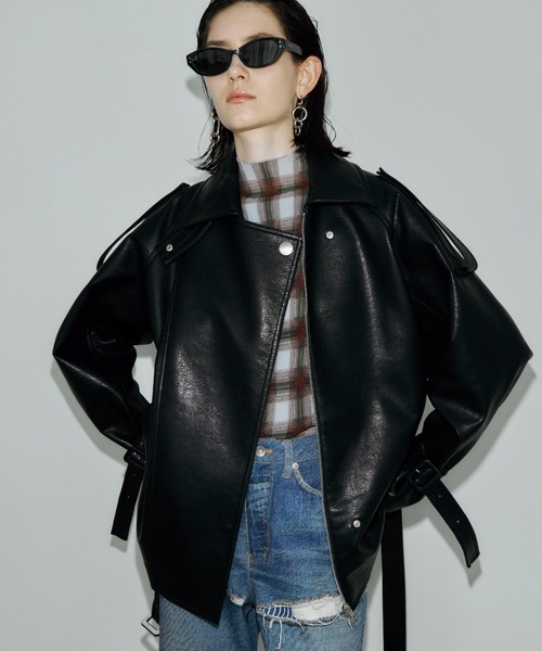 JOSE MOON（ジョゼムーン）の「RIDERS DETAIL TRENCH COAT/ライダースディティールトレンチコート（トレンチコート・レディース・ブラック・38/36）」の5枚目の写真