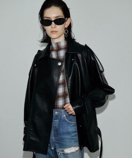 JOSE MOON（ジョゼムーン）の「RIDERS DETAIL TRENCH COAT/ライダースディティールトレンチコート（トレンチコート・レディース・ブラック・38/36）」の6枚目の写真