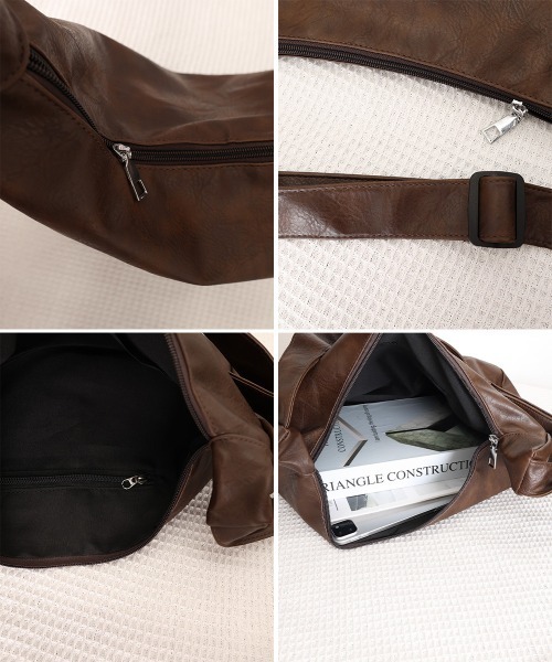 Miniministore（ミニミニストア）の「合皮ショルダーバッグ大容量A4（ショルダーバッグ・レディース・ブラウン/ブラック・FREE）」の14枚目の写真