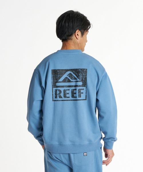REEF（リーフ）の「REEF メンズ THE CORE CREW 擦れロゴスウェットプルオーバー /抗菌防臭 【2026年秋冬モデル】/リーフトレーナー（スウェット・メンズ・イエロー/ブルー/ヘザーグレー/ブラック・LARGE/MEDIUM/X-LARGE）」の3枚目の写真