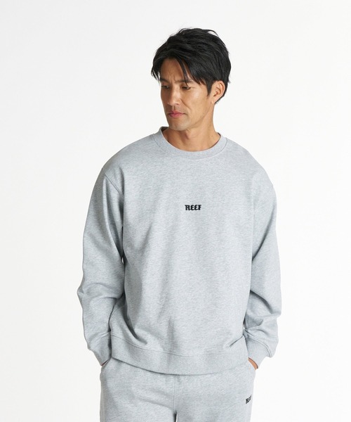REEF（リーフ）の「REEF メンズ THE CORE CREW 擦れロゴスウェットプルオーバー /抗菌防臭 【2026年秋冬モデル】/リーフトレーナー（スウェット・メンズ・イエロー/ブルー/ヘザーグレー/ブラック・LARGE/MEDIUM/X-LARGE）」の9枚目の写真