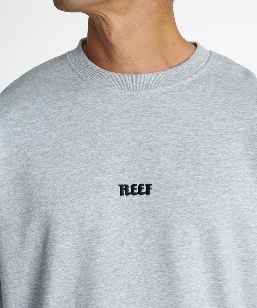 REEF（リーフ）の「REEF メンズ THE CORE CREW 擦れロゴスウェットプルオーバー /抗菌防臭 【2026年秋冬モデル】/リーフトレーナー（スウェット・メンズ・イエロー/ブルー/ヘザーグレー/ブラック・LARGE/MEDIUM/X-LARGE）」の10枚目の写真