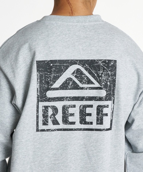 REEF（リーフ）の「REEF メンズ THE CORE CREW 擦れロゴスウェットプルオーバー /抗菌防臭 【2026年秋冬モデル】/リーフトレーナー（スウェット・メンズ・イエロー/ブルー/ヘザーグレー/ブラック・LARGE/MEDIUM/X-LARGE）」の11枚目の写真
