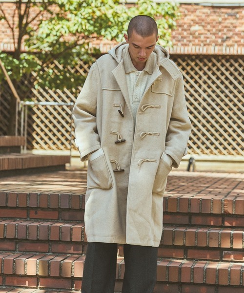niko and...(ニコアンド)の「【ANDSEWN (アンドソーン)】二重織りダッフルコート(ダッフルコート・メンズ・ネイビー/アイボリー・LARGE/MEDIUM)」の3枚目の写真