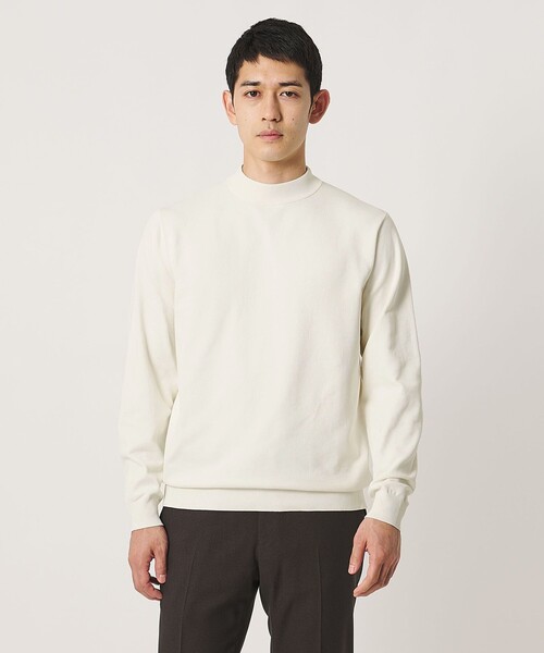 UNITED ARROWS(ユナイテッドアローズ)の「モックネック ニット UA COZY ウォッシャブル(ニット/セーター・メンズ・ライトグレー/ロイヤルブルー/ブラック/オフホワイト・L/XL/XXL/S/M)」の9枚目の写真