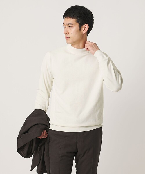 UNITED ARROWS(ユナイテッドアローズ)の「モックネック ニット UA COZY ウォッシャブル(ニット/セーター・メンズ・ライトグレー/ロイヤルブルー/ブラック/オフホワイト・L/XL/XXL/S/M)」の10枚目の写真