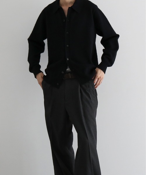 KAIKO(カイコー)の「【Pre order】KAIKO Antistasic polo cardigan(カーディガン/ボレロ・メンズ・ブラック/ライトグレー/ライトパープル/ライトブルー・2/1)」の1枚目の写真
