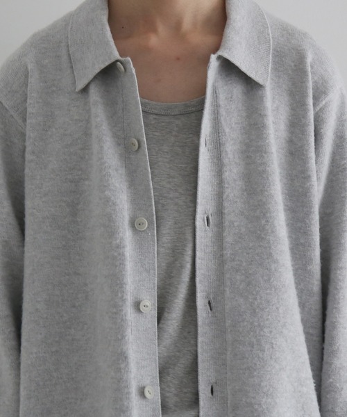 KAIKO(カイコー)の「【Pre order】KAIKO Antistasic polo cardigan(カーディガン/ボレロ・メンズ・ブラック/ライトグレー/ライトパープル/ライトブルー・2/1)」の12枚目の写真
