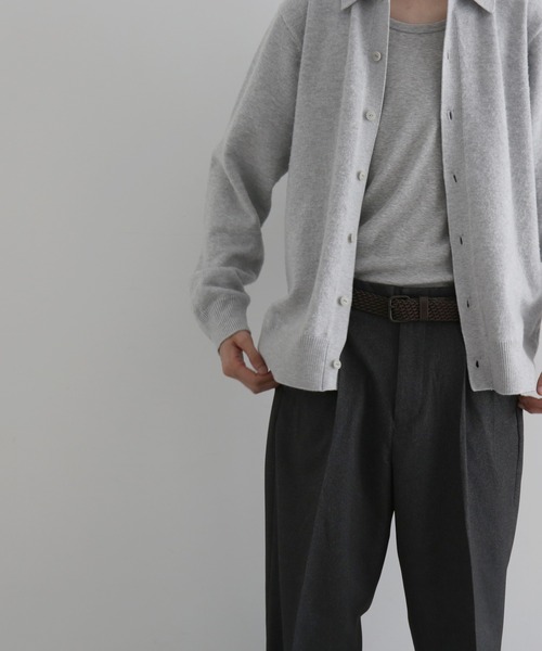 KAIKO(カイコー)の「【Pre order】KAIKO Antistasic polo cardigan(カーディガン/ボレロ・メンズ・ブラック/ライトグレー/ライトパープル/ライトブルー・2/1)」の13枚目の写真