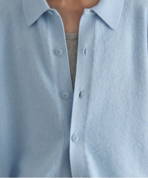 KAIKO(カイコー)の「【Pre order】KAIKO Antistasic polo cardigan(カーディガン/ボレロ・メンズ・ブラック/ライトグレー/ライトパープル/ライトブルー・2/1)」の19枚目の写真
