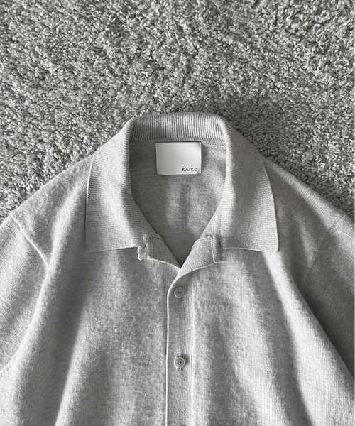 KAIKO(カイコー)の「【Pre order】KAIKO Antistasic polo cardigan(カーディガン/ボレロ・メンズ・ブラック/ライトグレー/ライトパープル/ライトブルー・2/1)」の15枚目の写真
