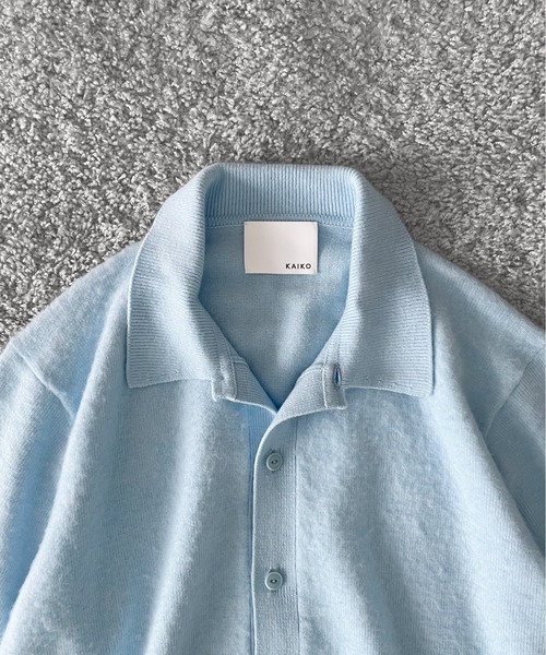 KAIKO(カイコー)の「【Pre order】KAIKO Antistasic polo cardigan(カーディガン/ボレロ・メンズ・ブラック/ライトグレー/ライトパープル/ライトブルー・2/1)」の22枚目の写真