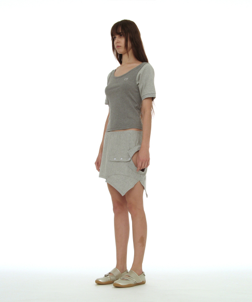 PARTIMENTO WOMEN(パルティメントウィメン)の「スcoopネックバットスリーブトップ_メランジ(Tシャツ/カットソー・レディース・その他・SMALL)」の3枚目の写真