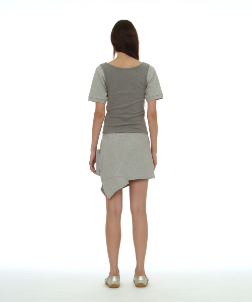 PARTIMENTO WOMEN(パルティメントウィメン)の「スcoopネックバットスリーブトップ_メランジ(Tシャツ/カットソー・レディース・その他・SMALL)」の4枚目の写真