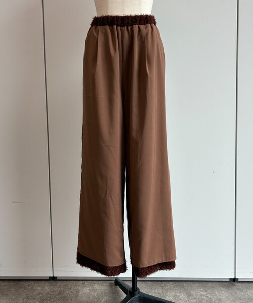 Jena espace merveilleux(ジェナ エスパスメルヴェイユ)の「フリンジジャガードパンツ(その他パンツ・レディース・ブラウン/ブラック・FREE)」の3枚目の写真