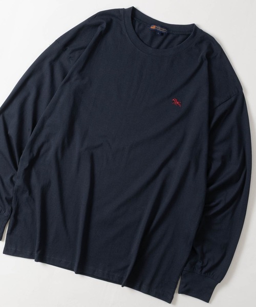 POLOCHAMPS(ポロチャンプス)の「【7】〔POLOCHAMPS/ポロチャンプス〕天竺 ワンポイントロゴ ロングスリーブTシャツ(Tシャツ/カットソー・メンズ・ブラック/杢グレー/ホワイト/ダークグリーン/チャコールグレー/ネイビー・X-LARGE/LARGE/MEDIUM)」の6枚目の写真