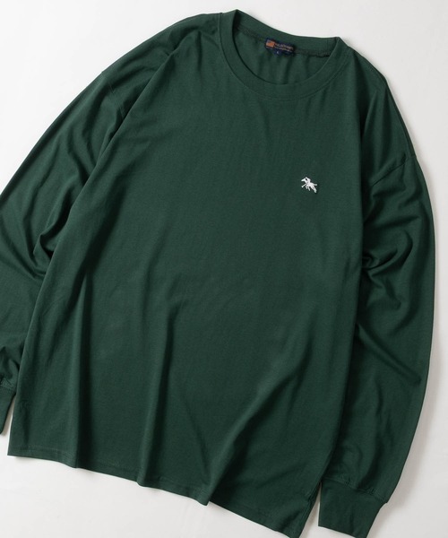 POLOCHAMPS(ポロチャンプス)の「【7】〔POLOCHAMPS/ポロチャンプス〕天竺 ワンポイントロゴ ロングスリーブTシャツ(Tシャツ/カットソー・メンズ・ブラック/杢グレー/ホワイト/ダークグリーン/チャコールグレー/ネイビー・X-LARGE/LARGE/MEDIUM)」の5枚目の写真