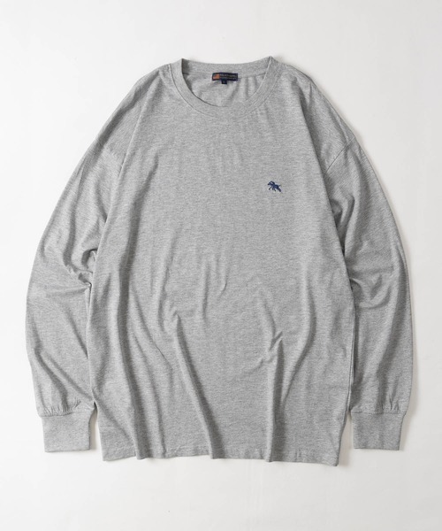 POLOCHAMPS(ポロチャンプス)の「【7】〔POLOCHAMPS/ポロチャンプス〕天竺 ワンポイントロゴ ロングスリーブTシャツ(Tシャツ/カットソー・メンズ・ブラック/杢グレー/ホワイト/ダークグリーン/チャコールグレー/ネイビー・X-LARGE/LARGE/MEDIUM)」の19枚目の写真