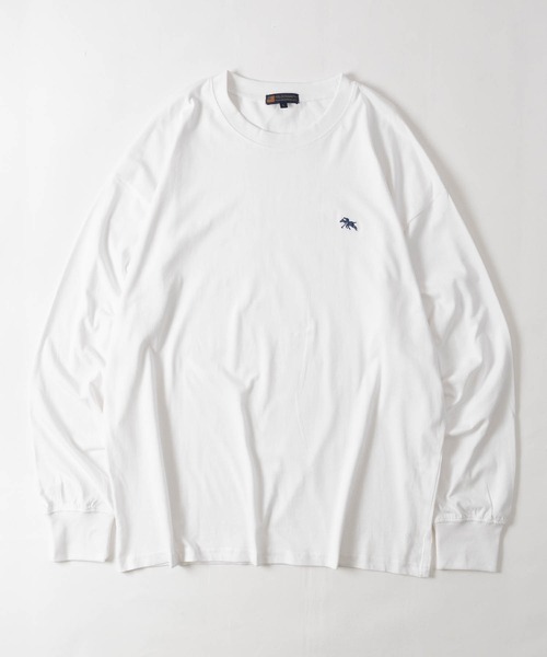 POLOCHAMPS(ポロチャンプス)の「【7】〔POLOCHAMPS/ポロチャンプス〕天竺 ワンポイントロゴ ロングスリーブTシャツ(Tシャツ/カットソー・メンズ・ブラック/杢グレー/ホワイト/ダークグリーン/チャコールグレー/ネイビー・X-LARGE/LARGE/MEDIUM)」の13枚目の写真
