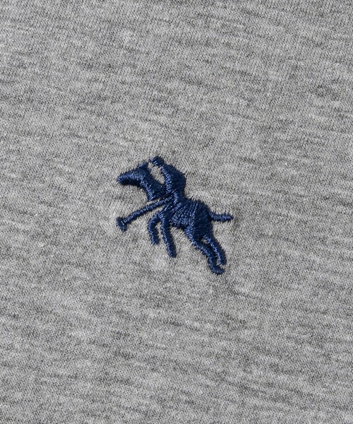 POLOCHAMPS(ポロチャンプス)の「【7】〔POLOCHAMPS/ポロチャンプス〕天竺 ワンポイントロゴ ロングスリーブTシャツ(Tシャツ/カットソー・メンズ・ブラック/杢グレー/ホワイト/ダークグリーン/チャコールグレー/ネイビー・X-LARGE/LARGE/MEDIUM)」の8枚目の写真