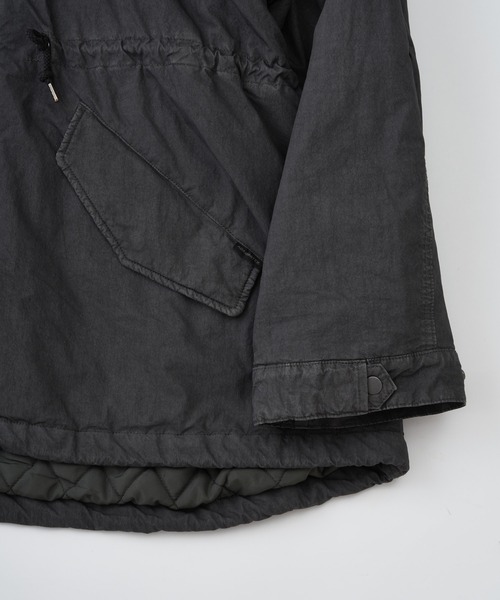 ADAM PATEK（アダムパテック）の「【ADAMPATEK/アダムパテック】 dyed still astex mods mid coat 製品染めモッズコート（モッズコート・レディース・ブラック/カーキ・1）」の17枚目の写真