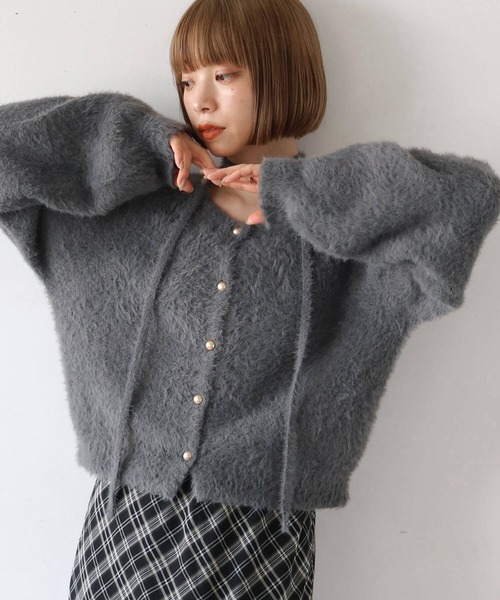 tiptop(ティップトップ)の「フェザーチョーカー付き2wayカーディガン(カーディガン/ボレロ・レディース・ライトグリーン/アイボリー/ブラウン/チャコールグレー・FREE)」の22枚目の写真