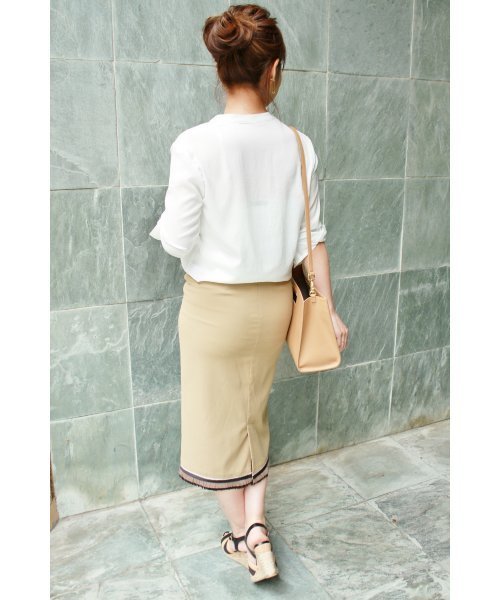 FIGARO Paris(フィガロパリ)の「パウダーツイルポケットツキシャツ◆(シャツ/ブラウス・レディース・ホワイト/ネイビー・36/38)」の16枚目の写真