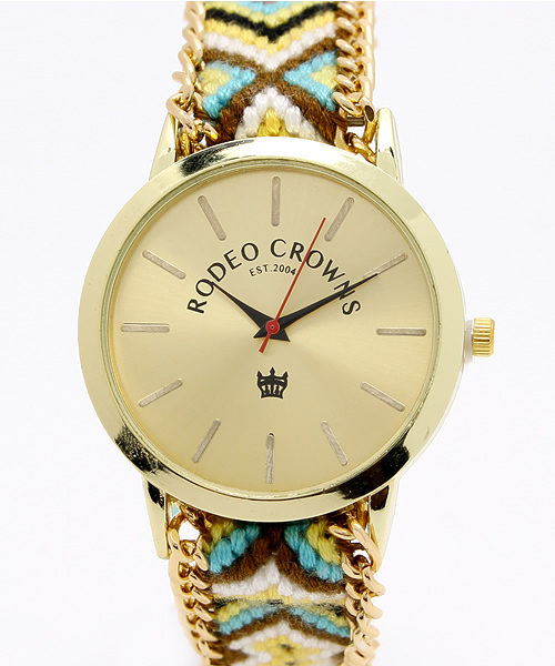 RODEO CROWNS WIDE BOWL（ロデオクラウンズワイドボウル）の「ミサンガ ウォッチ（アナログ腕時計・レディース・ピンク系その他/ホワイト系その他/ミント・FREE）」の2枚目の写真