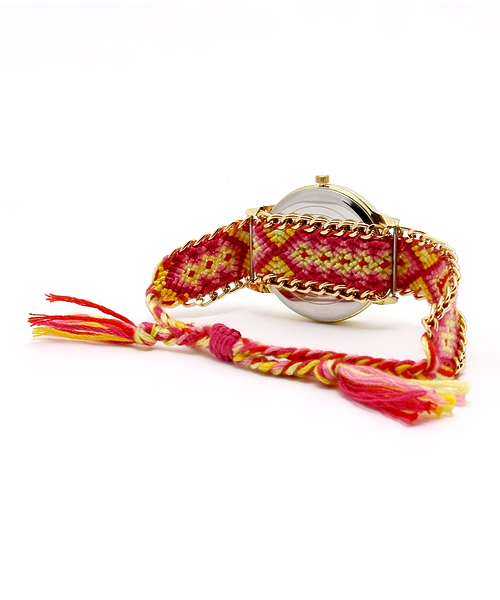 RODEO CROWNS WIDE BOWL（ロデオクラウンズワイドボウル）の「ミサンガ ウォッチ（アナログ腕時計・レディース・ピンク系その他/ホワイト系その他/ミント・FREE）」の4枚目の写真