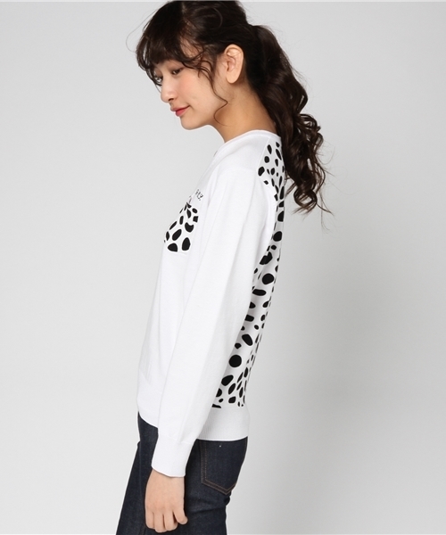 RODEO CROWNS WIDE BOWL（ロデオクラウンズワイドボウル）の「フラワー ニット トップス（ニット/セーター・レディース・トップグレー/オフホワイト/カモフラージュ/ネイビー・SMALL/MEDIUM）」の6枚目の写真