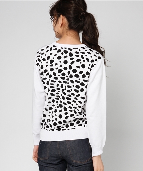 RODEO CROWNS WIDE BOWL（ロデオクラウンズワイドボウル）の「フラワー ニット トップス（ニット/セーター・レディース・トップグレー/オフホワイト/カモフラージュ/ネイビー・SMALL/MEDIUM）」の7枚目の写真