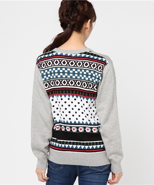 RODEO CROWNS WIDE BOWL（ロデオクラウンズワイドボウル）の「フラワー ニット トップス（ニット/セーター・レディース・トップグレー/オフホワイト/カモフラージュ/ネイビー・SMALL/MEDIUM）」の14枚目の写真