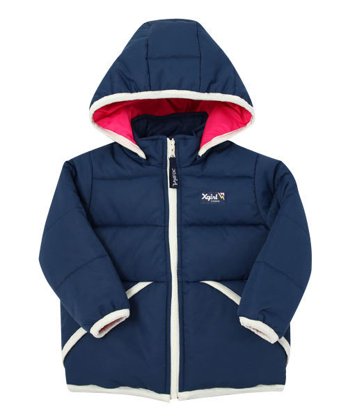 X-girl Stages（エックスガールステージス）の「PUFF JUMPER (12M～3T)（ダウンジャケット/コート・キッズ・ブラック/ネイビー/ピンク・12M/2T/3T）」の3枚目の写真