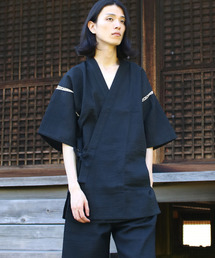 Rocky Monroe | しじら織り縞模様甚平上下セットアップ(浴衣)