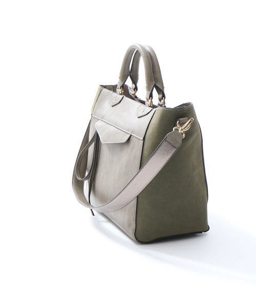 LOWELL things（ロウェル　シングス）の「【店頭人気】フロントファスナートート（トートバッグ・レディース・ベージュ/ネイビー/カーキ・FREE）」の12枚目の写真