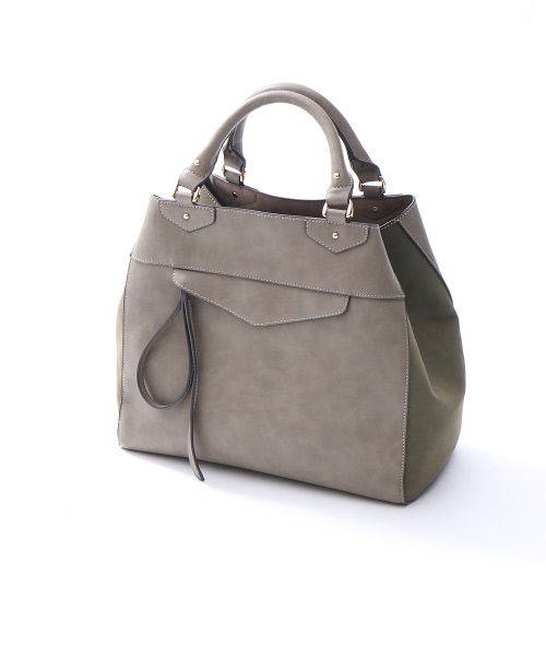 LOWELL things（ロウェル　シングス）の「【店頭人気】フロントファスナートート（トートバッグ・レディース・ベージュ/ネイビー/カーキ・FREE）」の9枚目の写真