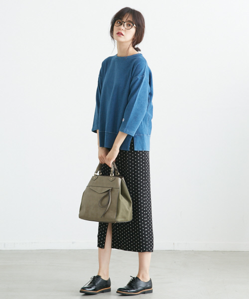 LOWELL things（ロウェル　シングス）の「【店頭人気】フロントファスナートート（トートバッグ・レディース・ベージュ/ネイビー/カーキ・FREE）」の14枚目の写真