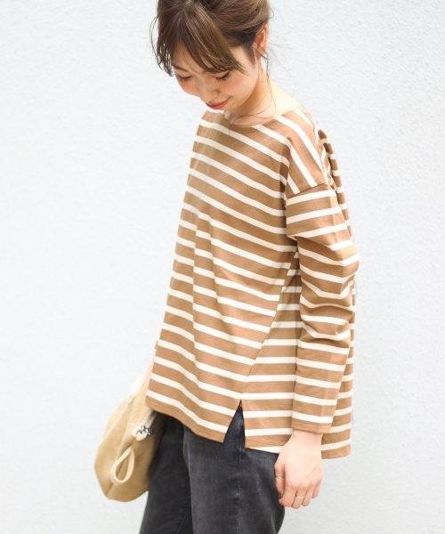 Spick & Span(スピックアンドスパン)の「≪WEB限定≫デラヴェジャージーBACKレースアップ◆ (Tシャツ/カットソー・レディース・ホワイト/キャメル/ブラック系その他7/ブルー・FREE)」の6枚目の写真