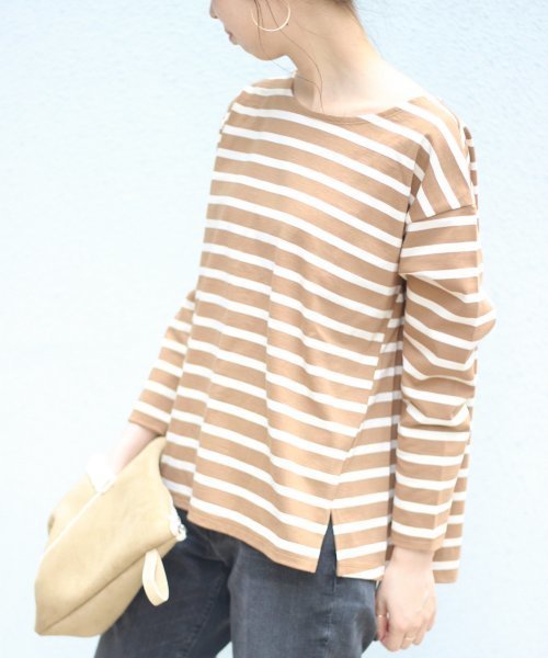 Spick & Span(スピックアンドスパン)の「≪WEB限定≫デラヴェジャージーBACKレースアップ◆ (Tシャツ/カットソー・レディース・ホワイト/キャメル/ブラック系その他7/ブルー・FREE)」の8枚目の写真