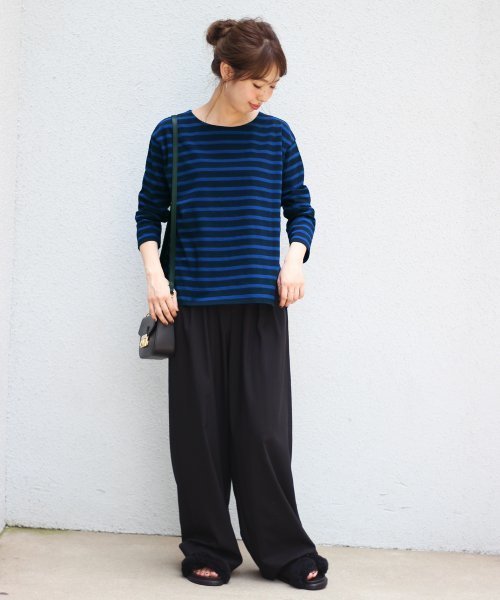 Spick & Span(スピックアンドスパン)の「≪WEB限定≫デラヴェジャージーBACKレースアップ◆ (Tシャツ/カットソー・レディース・ホワイト/キャメル/ブラック系その他7/ブルー・FREE)」の12枚目の写真