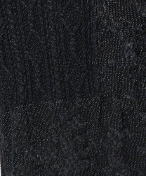 5351 POUR LES HOMMES（ゴーサンゴーイチプールオム）の「インターシャパッチワークニット（ニット/セーター・メンズ・グレー/カーキ/ブラック・44/46/48）」の18枚目の写真