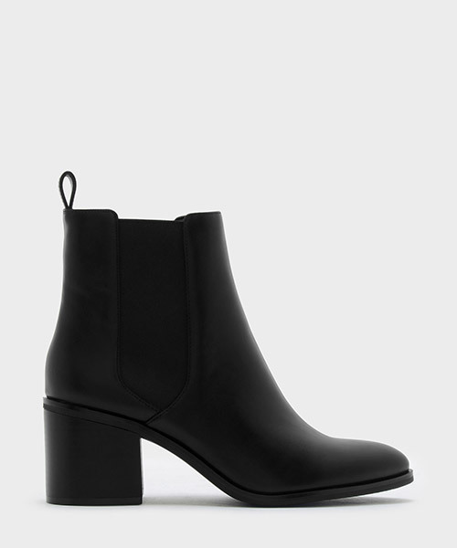 CHARLES & KEITH（チャールズ & キース）の「チェルシーカフブーツ / CHELSEA CALF BOOTS（ブーツ・レディース・ブラック/ネイビー・22.5cm/23.5cm/23cm/24.5cm/25cm）」の2枚目の写真