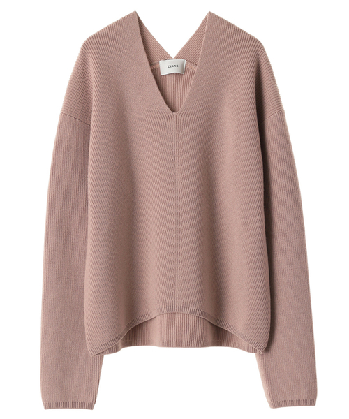 CLANE（クラネ）の「V N BACK DROP KNIT TOPS（ニット/セーター）」 - WEAR