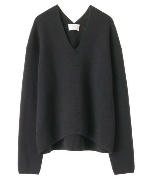 CLANE V N BACK DROP KNIT TOPS クラネ Vニット CLANE（クラネ）の「V N BACK DROP KNIT TOPS（ニット/セーター）」 - WEAR